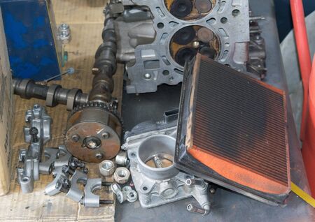 Auto mechanic Car,Removing wheels Equipment mechanicの写真素材