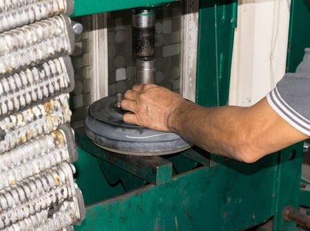 Auto mechanic Car,Removing wheels Equipment mechanicの写真素材