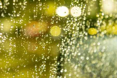 Rain with car glassの写真素材