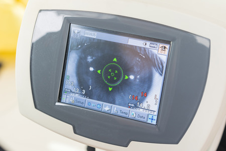 Measurement of eye pressure Eye examination
