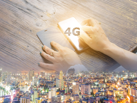 4g cell phone signaling technologyの写真素材
