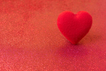 Heart Red love card of Happy Valentine's Dayの写真素材