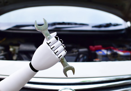 Technology automatic robot arm repair car hand catch tool wrench