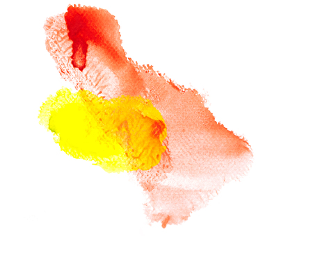 Abstract watercolor art background hand paint on white backgroundの写真素材