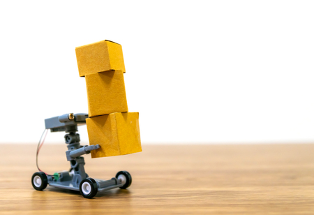 Robot delivery online shopping automatic transmission technologyの写真素材