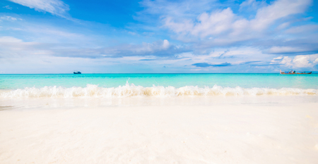 Sea and clear water beach have a holiday summer relaxing and travel bright sky koh lipe thailandの写真素材