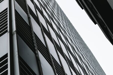 Buildings and tall and sky look at the topの写真素材