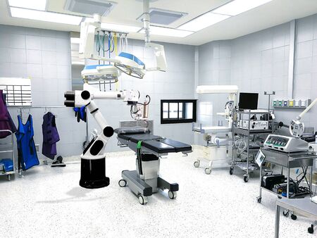 Medical robot arm the technology artificial intelligence patient treatmentの写真素材
