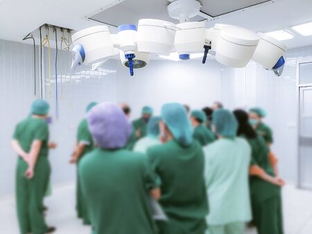 Image blur Surgery doctor team Operating room in hospital の写真素材