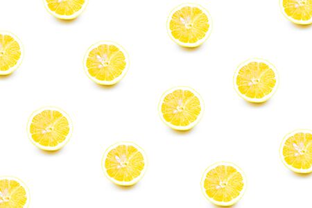 Lemon refreshing on a white backgroundの写真素材