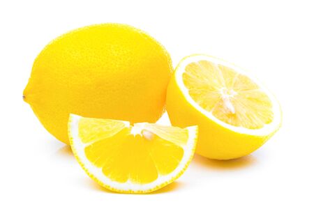 Lemon refreshing on a white backgroundの写真素材
