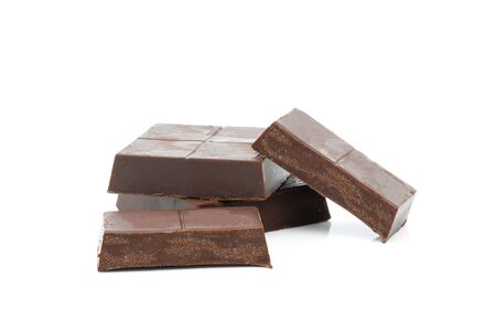 Chocolate on a white backgroundの写真素材