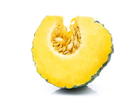 Pumpkin vegetables on a white backgroundの写真素材