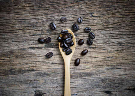 Roasted coffee beans closeup