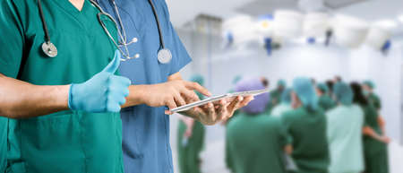 Medical medicine concept staff people and team of doctor and nurse in Operating roomの写真素材