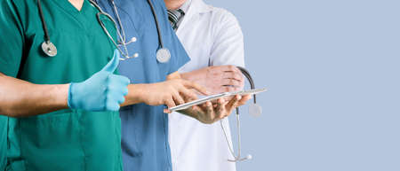 Medical medicine concept staff people and team of doctor and nurse in hospital.の写真素材