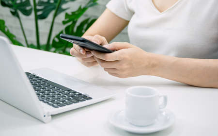 Women used to work with computers online business