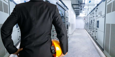 building electrical control room inspection by engineer
