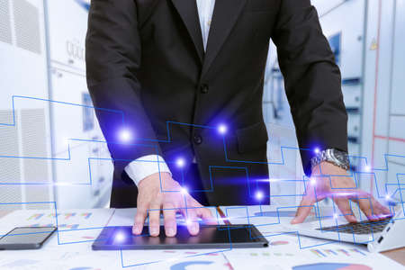 Business people communication technology used in business operations.