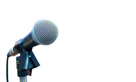 Microphone meet lecture over the people forum Meeting Training Learning Coachingの写真素材
