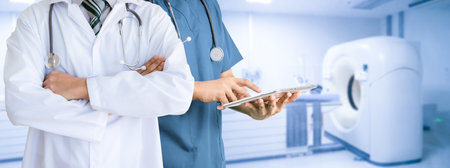 medical concept X-ray room technology and mri roomの写真素材
