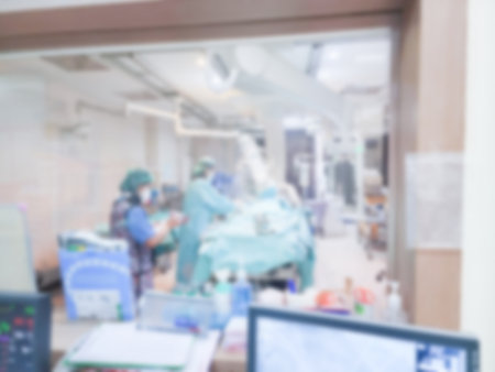 A patient is hospitalized and the image is blurred.の写真素材