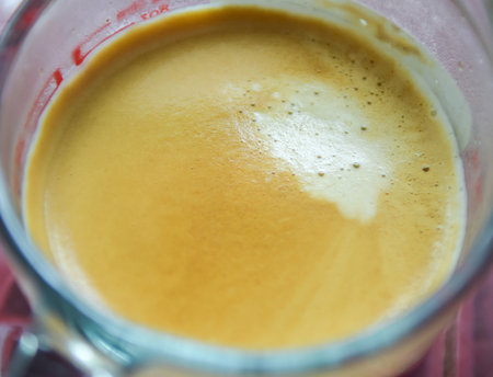 Espresso in a coffee cupの写真素材