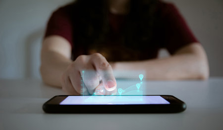 The concept of technology as a business destinationの写真素材