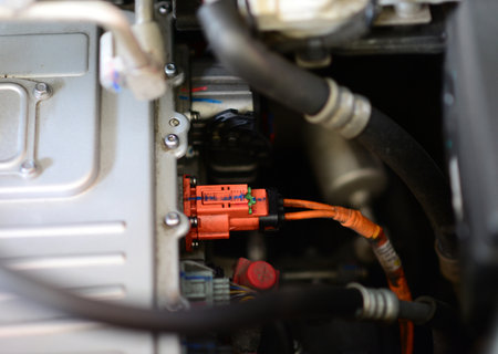 High voltage cables for electric vehiclesの写真素材