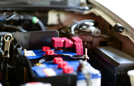 battery the car maintenance 12 volt carの写真素材