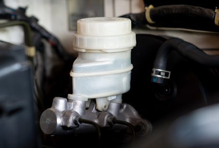 Car brake fluid container brake pumpの写真素材