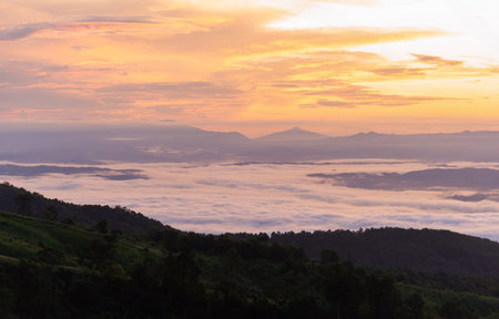 Morning Sea of Mist over the Mountains