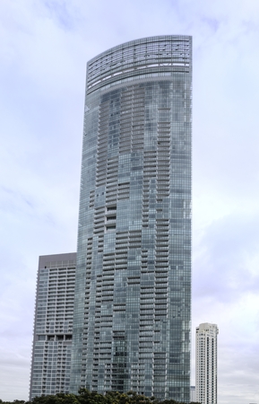 Very tall condominium in Bangkok, Thailand  It look modern