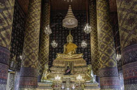 Buddha sculpture  that Taken at temple in Bangkok, Thailand  Generality in Thailandのeditorial素材