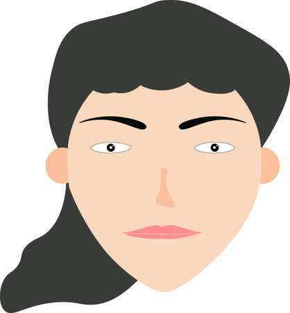 beautiful woman head avatar character.のイラスト素材