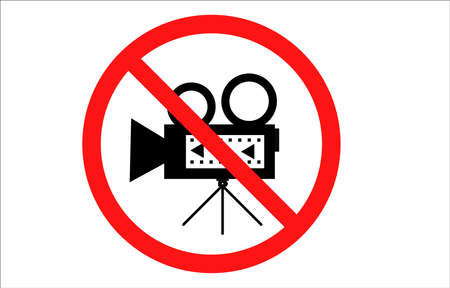 prohibition signs no video recordingのイラスト素材