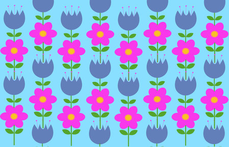 Cartoon pink flamingo pattern, textile. Scrapbooking design. Fashion summer hand drawn elements.のイラスト素材