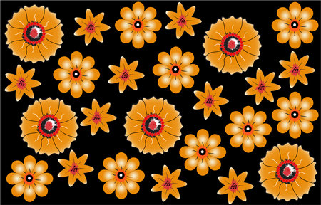 Watercolor floral pattern. Hand painted vintage design. Traditional styleのイラスト素材