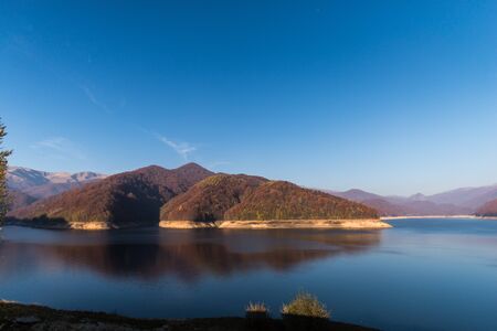 Amazing mountain lakeの写真素材
