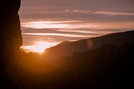 Mountain sunsetの写真素材