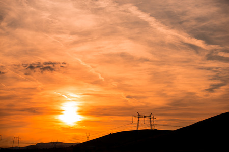 Clouds at the sunsetの写真素材