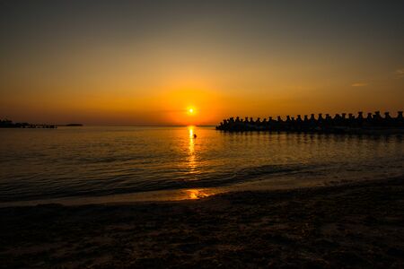 Sunrise at the seaの写真素材