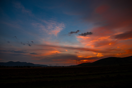 Amazing sunsetの写真素材
