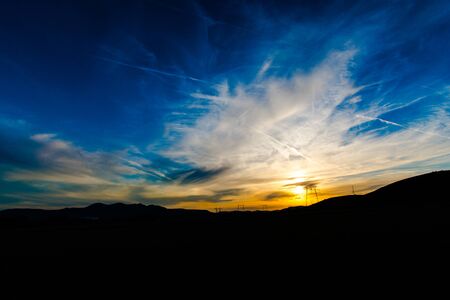sunset cloudsの写真素材