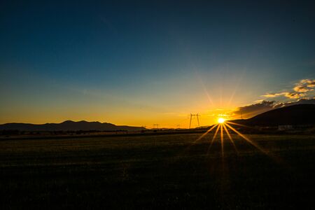 Sunset timeの写真素材