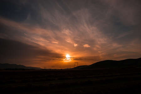 sky at the sunsetの写真素材