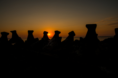 Sea sunsetの写真素材