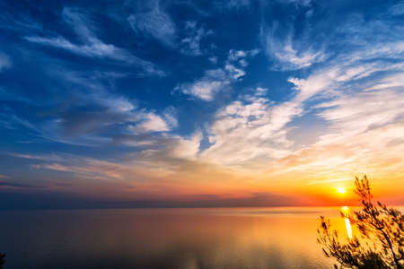Sea sunsetの写真素材
