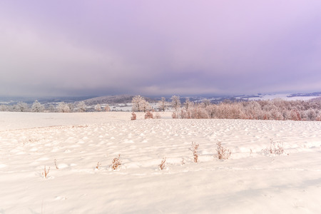 Winter landscape in the mountainsの写真素材