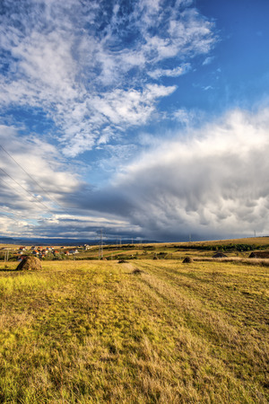 Clouds in the autumn in Deva ,Romaniaの写真素材